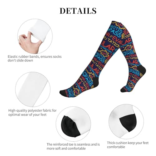FREEHOTU Compression Knee High Socks for Women/Men Circulation 15-20 Mmhg - color: Vascular