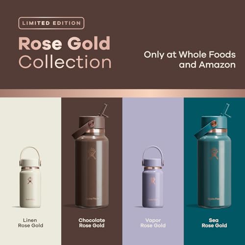 Hydro Flask Micro Bottle - Leak Proof Purse or Pocket Flask - Insulated Mini Water Bottle 6.7 Oz Chocolate Rose Gold - color: CHOCOLATE ROSE GOLD