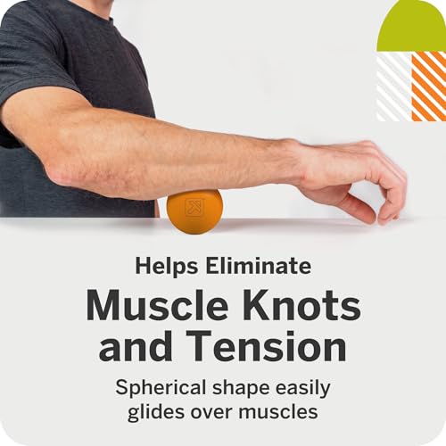 TRIGGERPOINT Foundation Massage Therapy Balls – Medium-Density Ball Massager for Back & Foot Pain Relief, Trigger Point Myofascial Tool for Yoga, Exercise & Physical Therapy, Grey/Orange, 2 Pack - style: 2 Pack