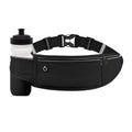 Running Belt with Water Bottle Holder,Large Fanny Pack for Men Women Girls Boys Kids Phone Pouch,Waist Bag Fit Hydration Hiking Runner Workout GYM Sport Travel Walking Slim Flat Bum Bag,Black - color: 01-Black