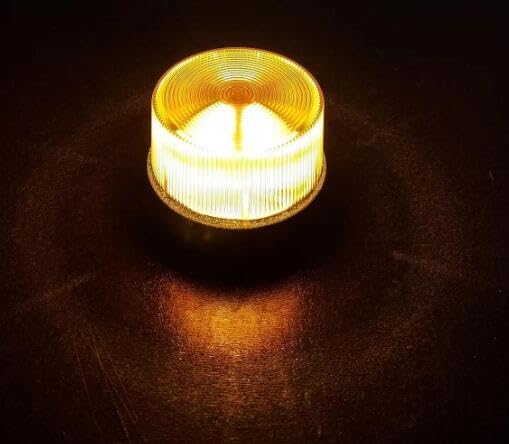 LE228 (Mini) — Amber LED USB Rechargeable Strobe Beacon | Selectable Rotation & Flash Modes | Strong Magnetic Base for Car • Truck • Emergency • Construction | Energy Class A++ - color: Amber
