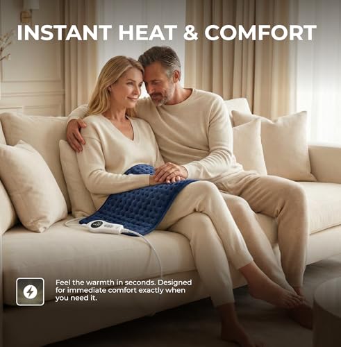 Heating Pad for Back, Shoulders and Neck, Blue, 23.6 x 11.8 in - color: Blue, size: 23.6 x 11.8 Inch