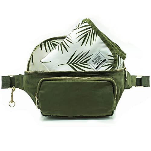 Ditty Co. - Lanikai Small Diaper Bag - Portable Changing Pad - Crossbody Bags For Women - Fanny Pack - Baby Travel Essentials (Olive Green) - color: Olive Green