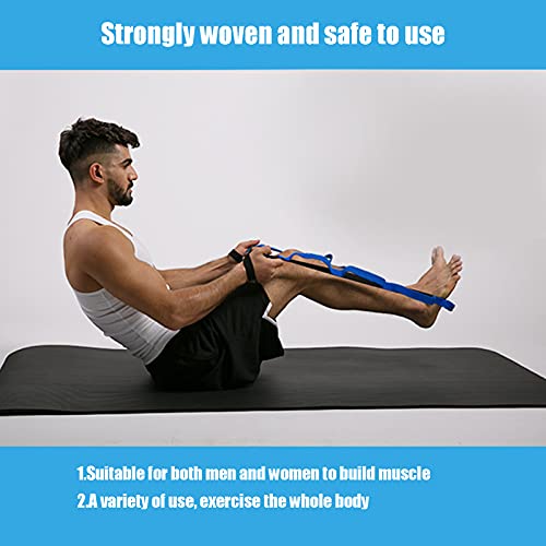 Stretch Strap Yoga Stretching Band MultiLoop Fitness Equipment for Yoga Pilates Muscle Stretching Physical Workouts Durable Tight Weaving Technology Unbreakable Design for Men