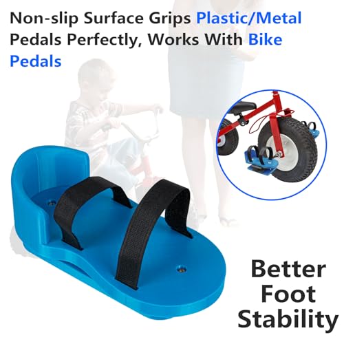 Adaptive Tricycle Pedals Compatible with Most Tricycles Adaptive Bike Pedal Stabilizers for Special Needs | Foot Support & Ankle Straps | Secure Non-Slip Fit to Build Confidence & Independence