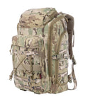 35L Tactical Backpack Military Rucksack MOLLE Quick-Access Flap EDC Pack for Hiking Camping Travel Work Bugout Emergency - color: At Camo