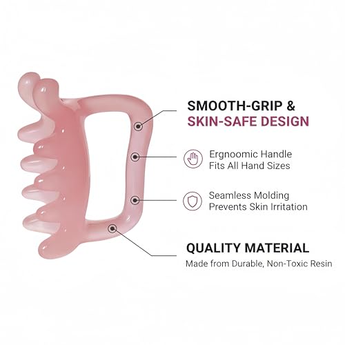WONDERSKY Fascia Massage Tool for Cellulite & Myofascial Release - Premium Resin Body Massager Blaster for Muscle Knots, Trigger Points, Lymphatic Drainage & Pain Relief Pink