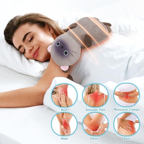 Siamese Cat Microwave Heating Pad for Period Cramps & Pain Relief - style: Siamese Cat