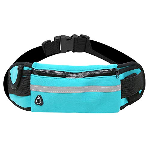 allydrew Adjustable Neoprene Running Belt, Waterproof Fanny Pack, Workout Pouch for Running Jogging Hiking, Blue - color: Blue