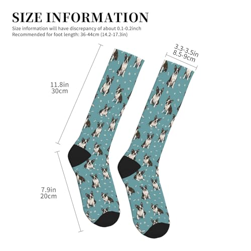Cute Dog Compression Socks Women Men, Dog Lover Gift - color: Boston Terrier1