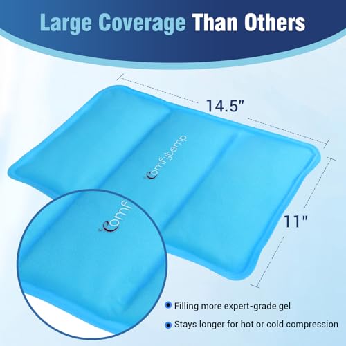 Comfytemp Ice Packs for Injuries Reusable, Large Hot Cold Gel Pack for Body - size: 10.5"x14.5"