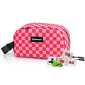 Cerbonny Small Cooler Bag,Freezable Lunch Bag,Built-in ice pack - color: Pink Checkered