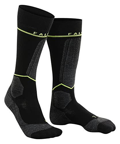 FALKE Men's Impulse Running Socks, Knee High, Stabilizing, 1 Pair - color: Black (Black-lightning 3171), size: 9.5-12