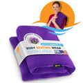 SunnyBay Lavender Microwave Heating Pad, Microwavable Heavy Weighted Full Body Moist Hot Pack and Washable Fleece Cover, 10x24 Inches, 4 lbs, Purple - color: Lavender Scented Purple