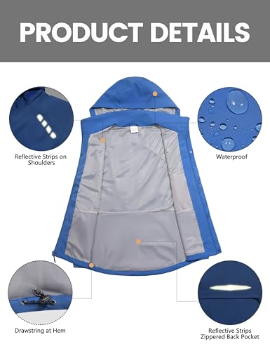 Little Donkey Andy Men's Hooded Cycling Vest - color: Blue, size: Medium