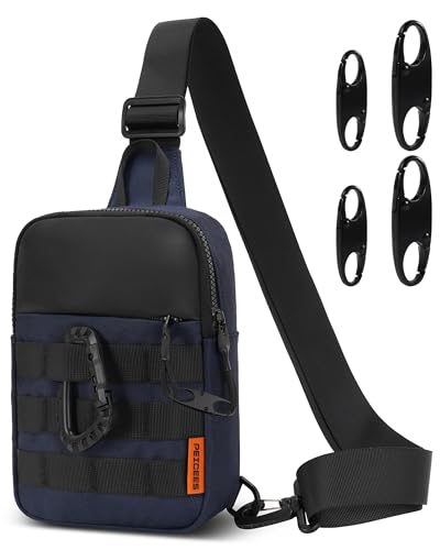 Peicees Crossbody Bag for Men Mini Sling Bag Anti Theft Purse, Dark Blue - color: Dark Blue