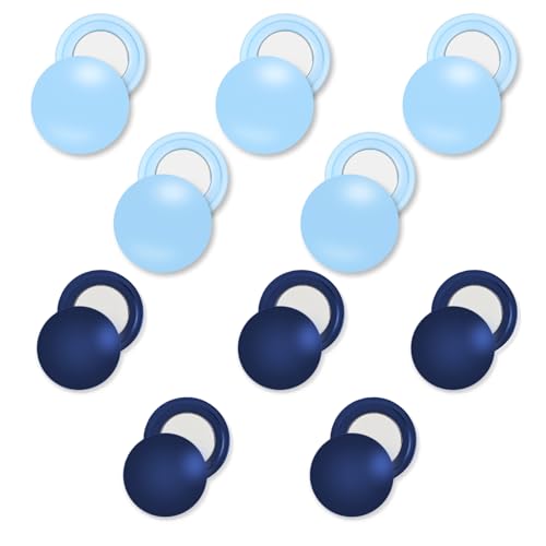 BOXOB 10 Pairs Magnetic Race Bib Clips (Navy Blue & Lake Blue) - color: Navy blue+lake blue