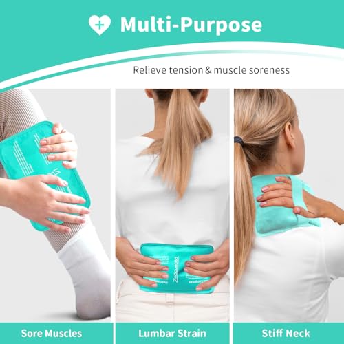 Gel Ice Pack for Injuries Reusable Soft Freezer Ice Bag with Strap- 1 Pack - color: Mint Green-1 Pack