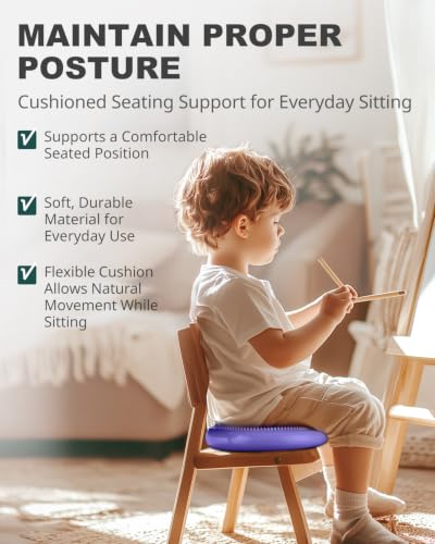 Trideer Wobble Cushion, Balance Pad, Wiggle Seat for Flexible Seating - color: Light Purple