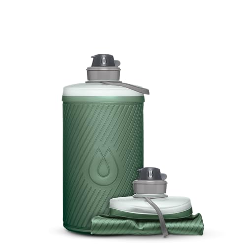 HydraPak Flux Collapsible Backpacking Water Bottle (750ml, 1L, 1.5L) - color: *NEW* Sage Green, style: 1.5L/50oz