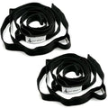 Stretching Strap Yoga Strap with Loops for Physical Therapy, Non-Elastic - color: Black+Black