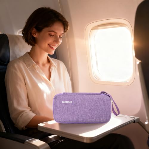 suzamed Insulin Cooler Travel Case, 2x150g Ice Pack TSA Approved,Sky Blue - color: Sky Blue