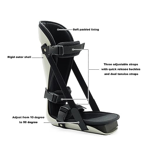 Plantar Fasciitis Night Splint, Sleeping Stretch Boot, Grey, L - color: Grey, size: Large