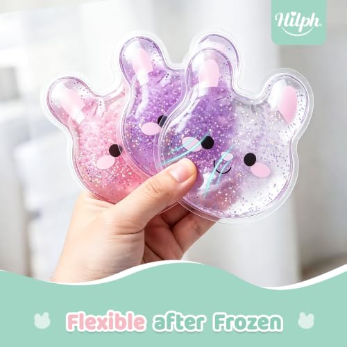 Hilph Kids Ice Packs for Boo Boos, 3 Bunny Ice Packs for Injuries Reusable