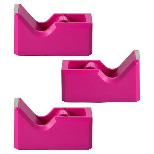 JAM PAPER Colorful Desk Tape Dispensers - Pink - 3/Pack - color: Pink, size: Pack of 3