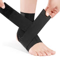 JOMVD Elastic Ankle Brace for Women&Men - Thin Lightweight Silky Compression Sleeves with Wraps for Plantar Fasciitis Sprained Ankle Injury Relief, Sports, Running,X-Large