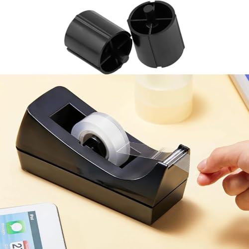 4 Pack Tape Dispenser Replacement Core, 1 Inch Black Holder