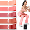 Resistance Bands for Working Out, 5-Pack Loop Exercise Bands for Home Gym - color: Pink