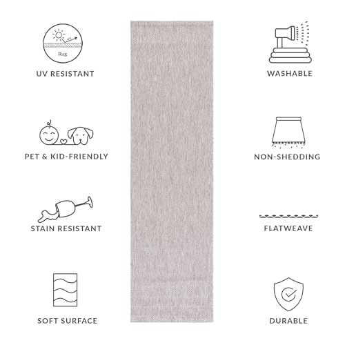 SAFAVIEH Courtyard Collection 2'3" x 8' Beige / Beige CY8520 Indoor/ Outside Waterproof Easy cleansingPatio Backyard Mudroom Runner Mat - color: Beige, size: 2'3" x 8' (Runner)