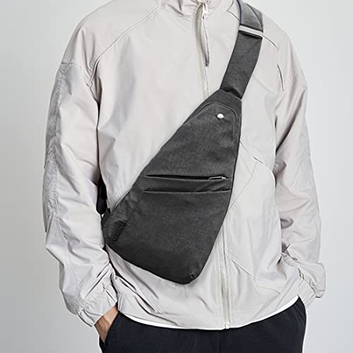 Seoky Rop Sling Bag Slim Personal Purse Pocket Small Crossbody Chest Bag - color: Dark Grey-1, size: Small