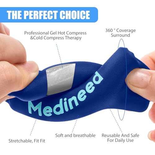 Medineed 2PCS Finger Gel Ice Pack Sleeves, Cold Therapy for Injuries, Blue - color: Blue