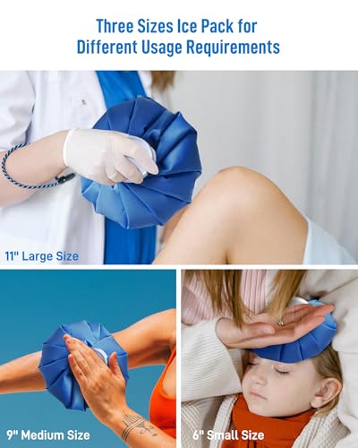 𝑺𝒎𝒂𝒍𝒍 Ice Pack for Injuries Reusable, 𝗧𝗶𝗻𝘆 Ice Bags 𝗞𝗶𝗱𝘀 Hot Water Bag for Pain Relief, Hot & Cold Therapy Ice Bag, No-Leak Elastic Breathable Ice Cold Pack, Size 6" 2Pcs - size: 6"