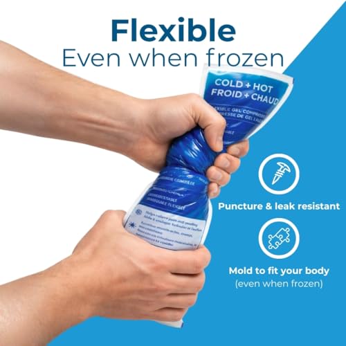 Cryopak Hot or Cold Packs - Flexible Gel Ice Packs for Injuries Reusable Microwavable and Non-Toxic (4.25 x 11) - size: Small