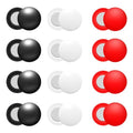 12Pcs Running Bib Clips Marathon Number Buckle Race Bib Securing Running Gear Fixing Fastener Clip Magnets Field Number Holder White Black Red for Runners Field Cycling Triathlon Supplies - color: Black white red