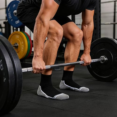 Ankle Compression Quarter Socks White Athletic Breathable Socks For Men - color: Black（3 Pairs）, size: 7-9