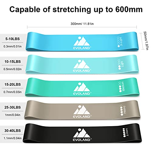 Resistance Bands Set, Workout Bands with Handles, 5 Levels - color: Blue