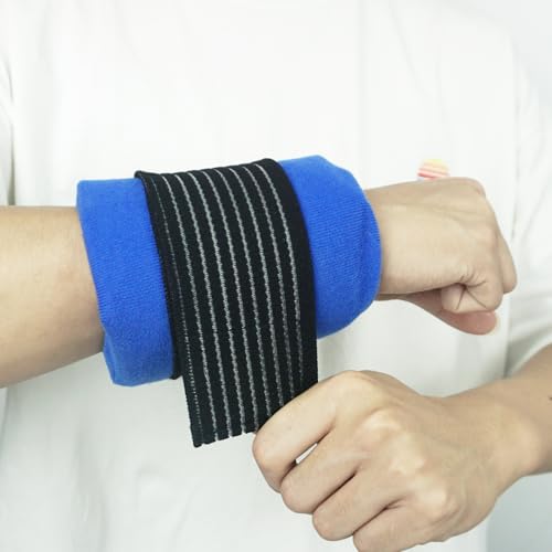 Reusable Soft Gel Ice Pack Wrap 12"x4.7", Hot and Cold Compress First Aid - color: Blue - 12" X 4.7" - 1 Ice Pack & Wrap