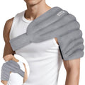 REVIX Shoulder Heating Pad Microwavable for Rotator Cuff, Moist Heat, Gray - size: XL