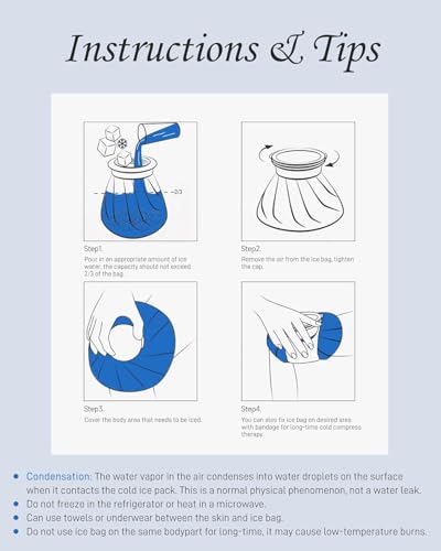 𝑺𝒎𝒂𝒍𝒍 Ice Pack for Injuries Reusable, 𝗧𝗶𝗻𝘆 Ice Bags 𝗞𝗶𝗱𝘀 Hot Water Bag for Pain Relief, Hot & Cold Therapy Ice Bag, No-Leak Elastic Breathable Ice Cold Pack, Size 6" 2Pcs - size: 6"