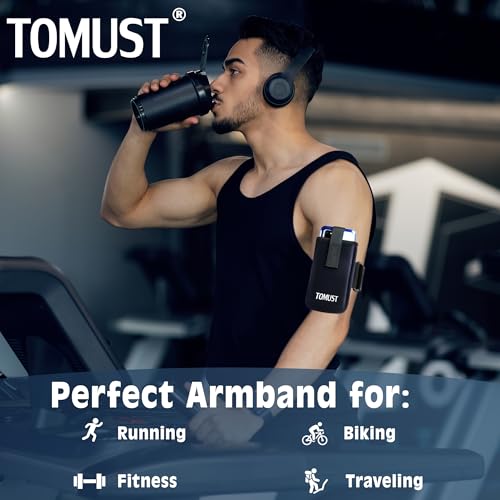 Phone Armband with Three Strap, Adjustable Running Arm Band