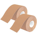 Kinesiology Tape Uncut | 2 Beige Rolls of Athletic Sports Tape | 16ft Length and 2'' Width per Roll | Waterproof • Skin-Friendly • Elastic | Ideal for Sports | axion - color: Beige / 2 Rolls