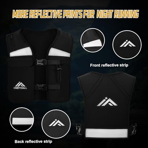 Running Hydration Vest, Breathable Running Vest for Men Women, Lightweight Reflective Hydration Vest for Trail Hiking Cycling