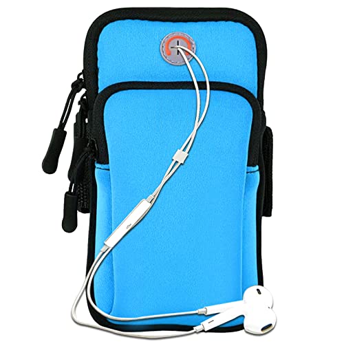 Phone Holder for Running Phone Armband Sleeve,iPhone 17 16 16e 15 14 13 12 11 Pro Max Xs Xr X 8 Plus Mini,Galaxy Ultra S26 S25 S24 S23 S22 Note 10,Keys Cell Arm Bands Fit Exercise Gym Jogging - color: 11-Light Blue
