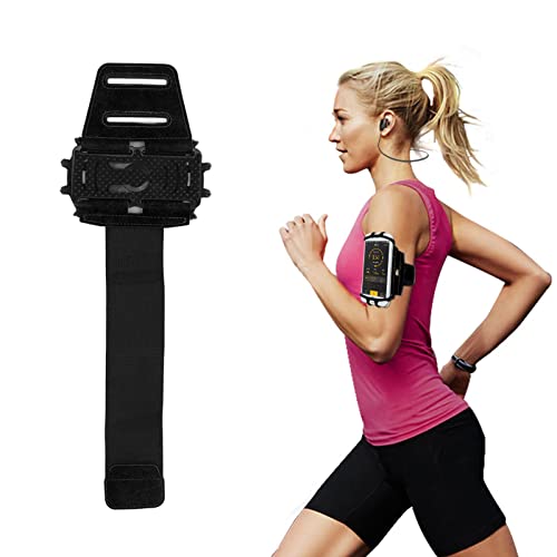360 Rotatable Phone Holder for Running Armband with Headphone Data Cable Storage Layer, Breathable Sweat Proof Smart Phone Armband for 4-6.7 Inch Phone, Silicone Arm Band