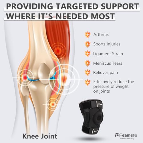 Plus Size Knee Brace for Knee Pain, with Hinges & Cross Compression Straps for Meniscus Tear, Arthritis, Joint Support Adjustable for Men & Women, Obese People (3XL/4XL) - size: 3XL/4XL