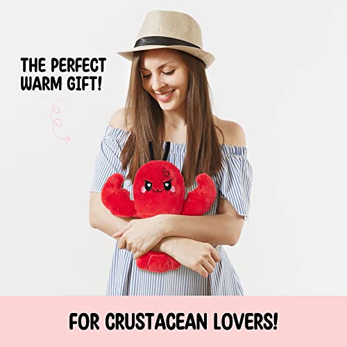 Crustacean Microwavable Unscented Heating Pad for Women - Warm Cozy Plush Heatable Stuffed Toy Animal - Hot and Cold Heat Bag Gift for Women and Girls - color: Angry Crustacean